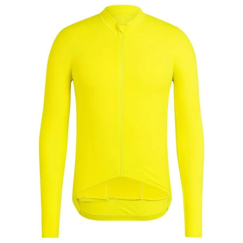 Unisex Solid Color Long Sleeve Cycling Jersey
