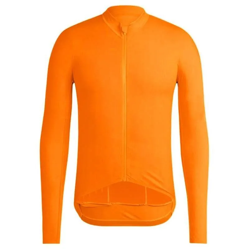 Unisex Solid Color Long Sleeve Cycling Jersey