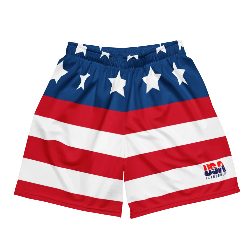 USA FlingGolf Unisex Mesh Shorts (Flag)