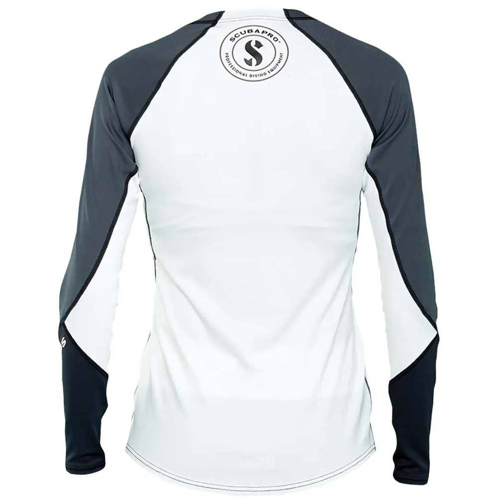 Used ScubaPro Shell Rash Guard Womens, Long Sleeve, C-Flow (UPF50)