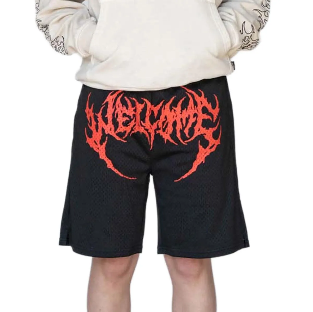 Welcome Fang Mesh Shorts - Black