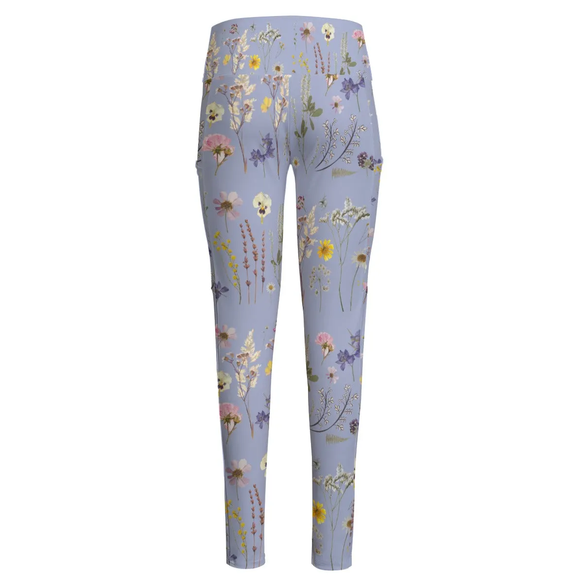 Wildflowers Lilac High Waist Leggings With Side Pockets up to 6 XL