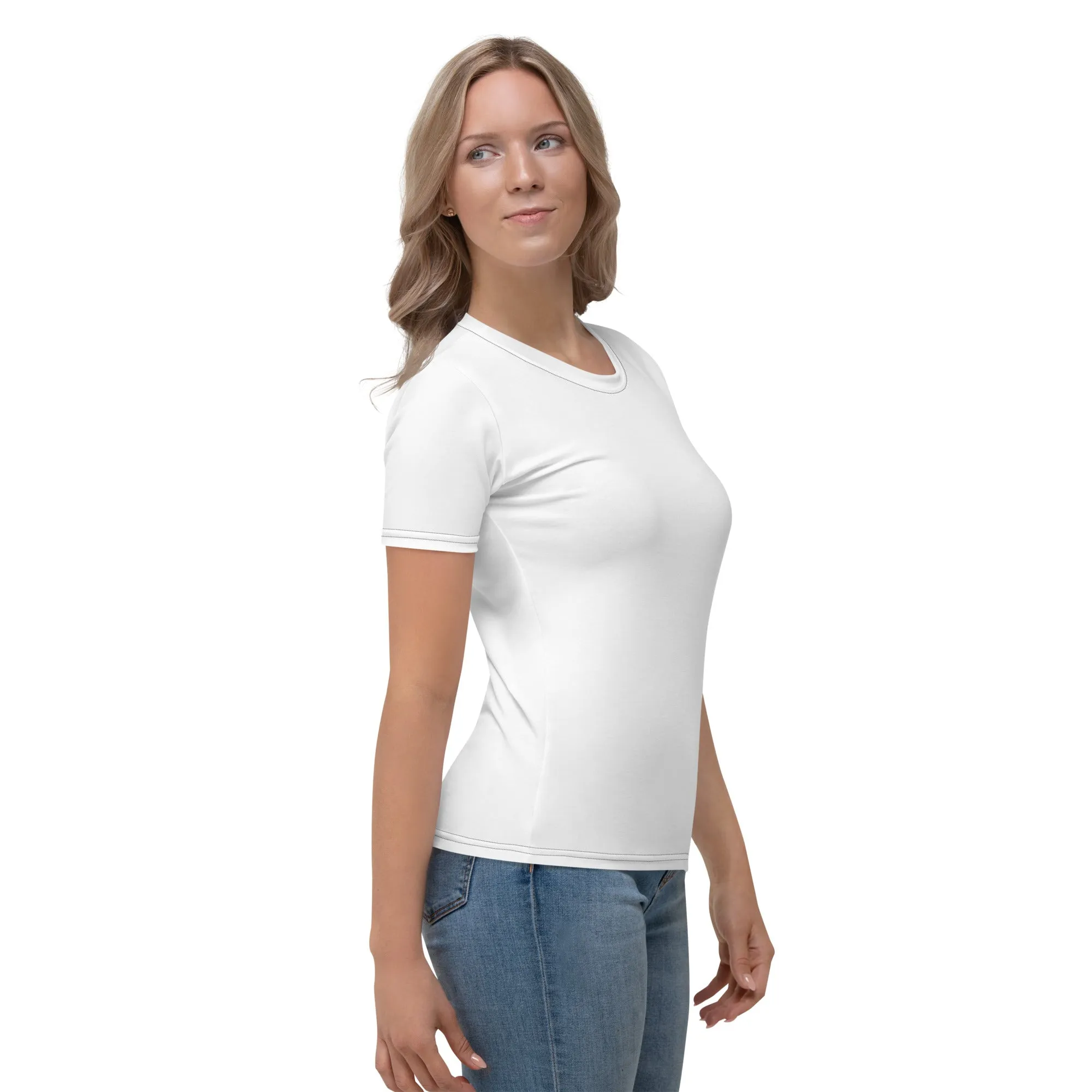 Women's BJJ Rash Guard - Short Sleeves with Solid Color Comfort - Snow