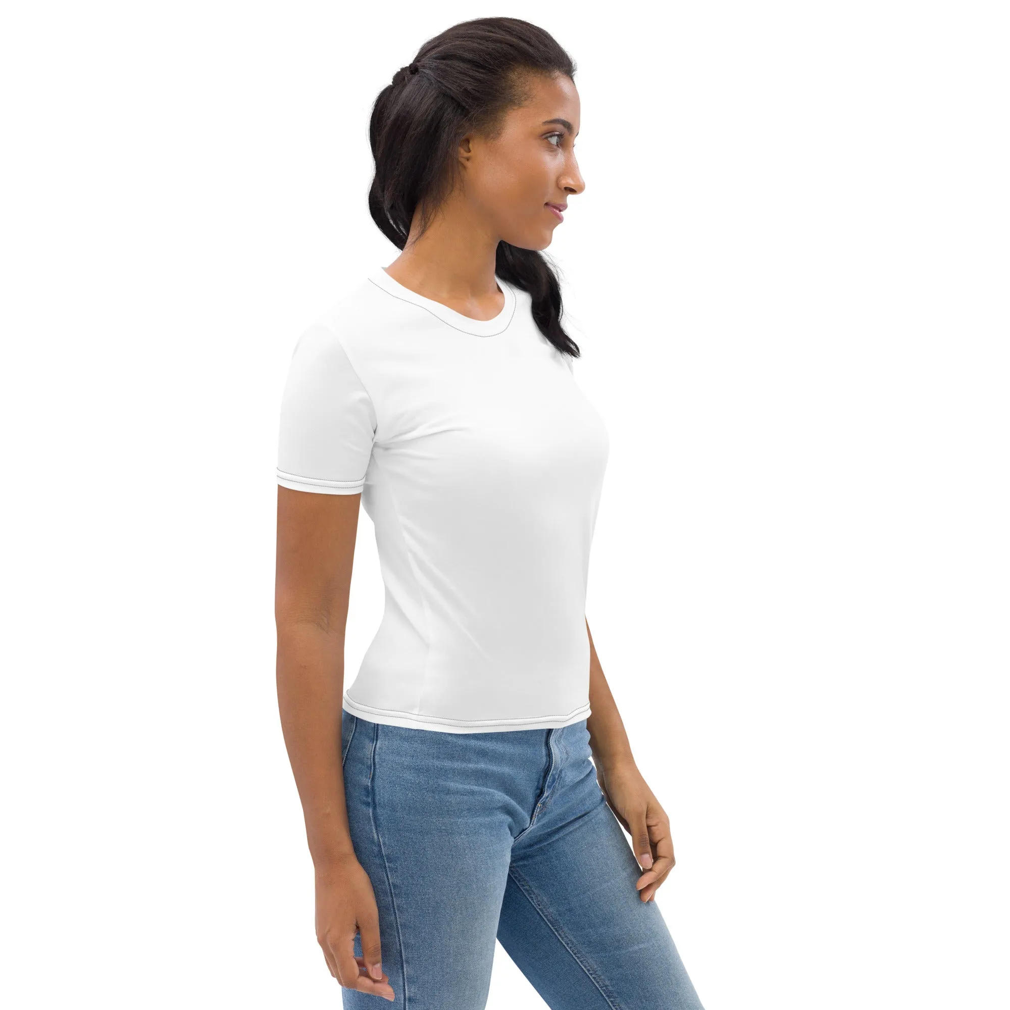 Women's BJJ Rash Guard - Short Sleeves with Solid Color Comfort - Snow