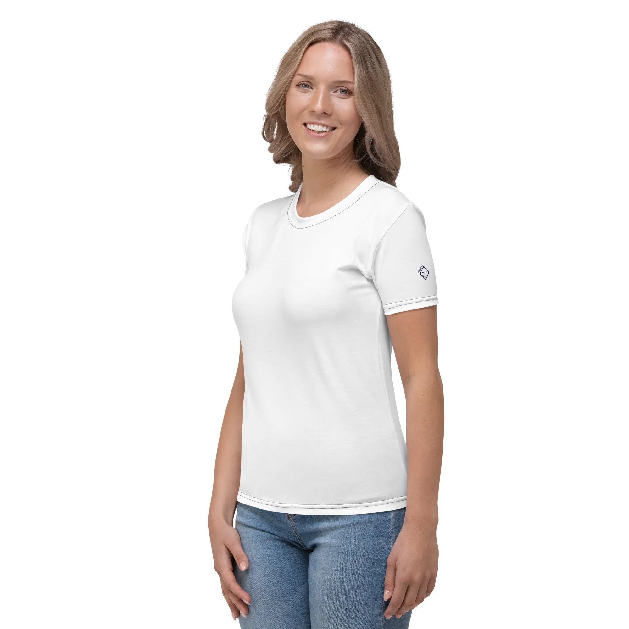 Women's BJJ Rash Guard - Short Sleeves with Solid Color Comfort - Snow
