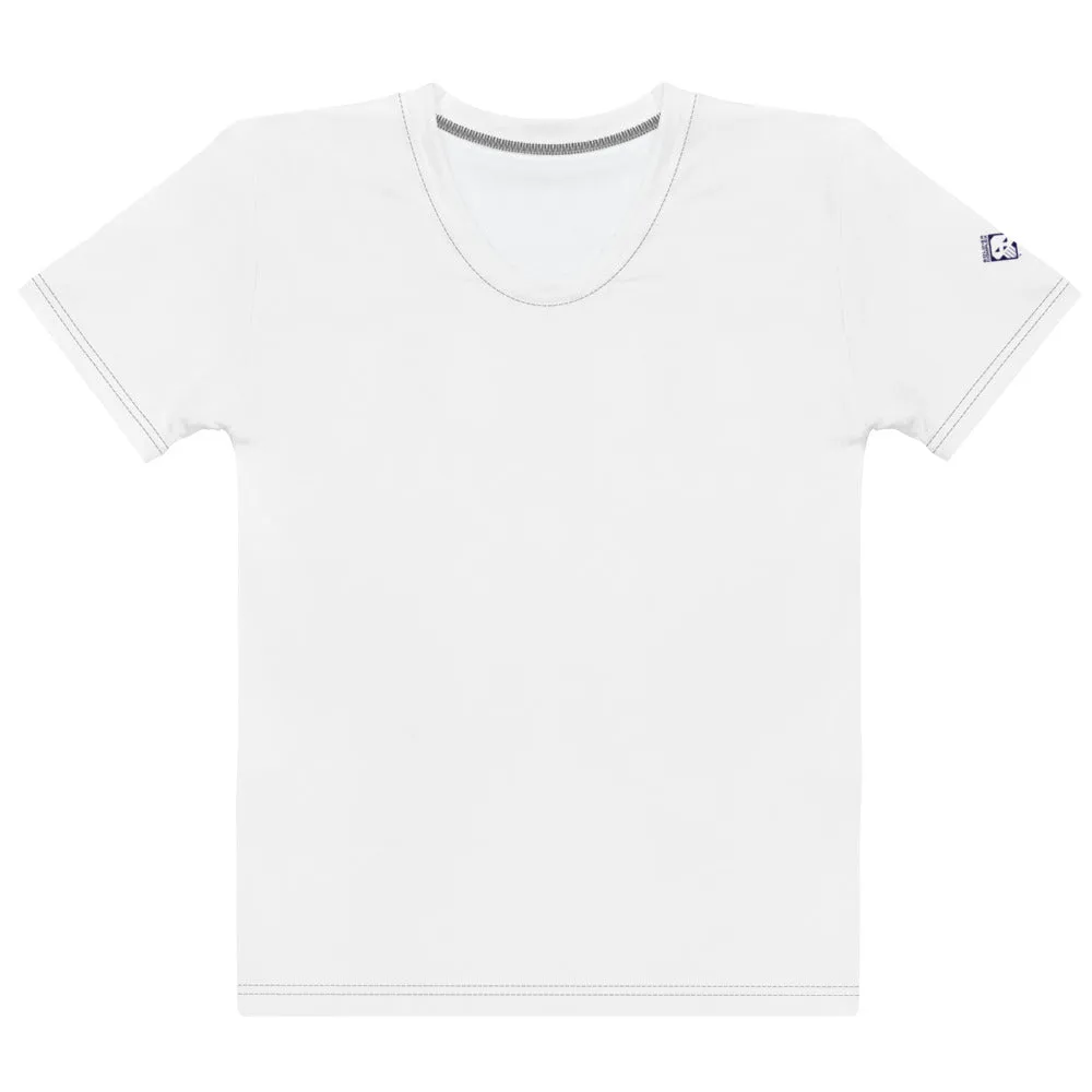 Women's BJJ Rash Guard - Short Sleeves with Solid Color Comfort - Snow