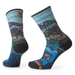 Womens Hike Light Cushion Icy Range Print Crew Socks