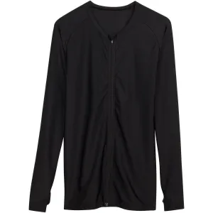 Women's Long Sleeve Rash Guard Swim Shirt - "All Black"