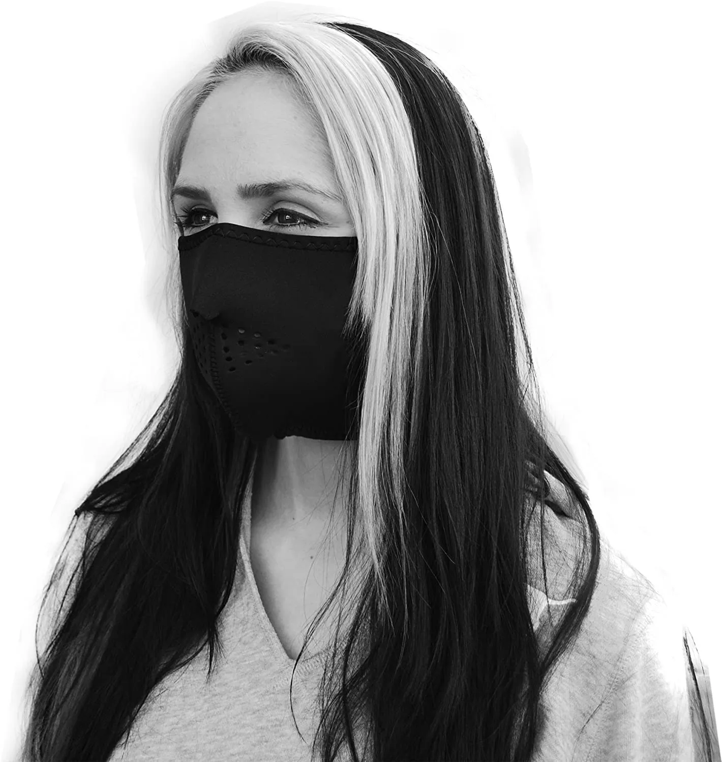 ZanHeadgear WNFM114H Neoprene Half Mask Solid Black